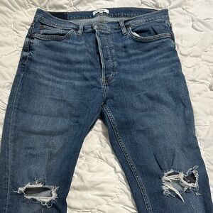 Re/Done Relaxed Denim Jeans with Rips